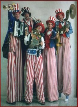 stilt-walkers